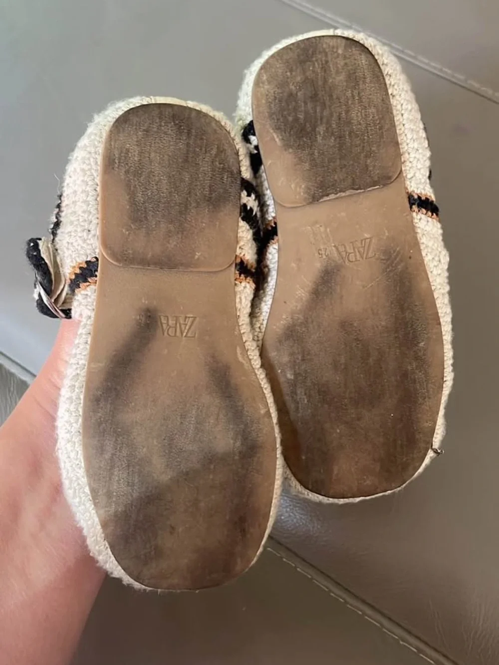 Zara Crochet Mary Jane Shoes Size 25